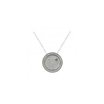 Söğütlü Silver SGTL1709 Zirkon Taşlı Rodyumlu Ayetelkürsü Plaka Kadın Gümüş Kolye