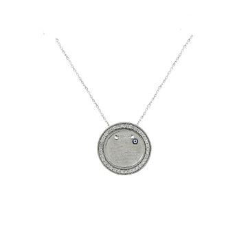 Söğütlü Silver SGTL1709 Zirkon Taşlı Rodyumlu Ayetelkürsü Plaka Kadın Gümüş Kolye