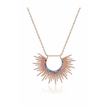 Söğütlü Silver SGTL3456 Güneş Rose Kolye