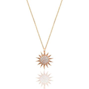 Söğütlü Silver SGTL3456 Güneş Rose Kolye