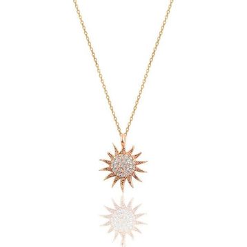 Söğütlü Silver SGTL3456 Güneş Rose Kolye