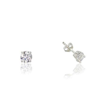 Söğütlü Silver SGTL4074 925 Ayar Gümüş Mini Tek Taş Küpe