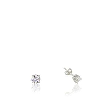 Söğütlü Silver SGTL4074 925 Ayar Gümüş Mini Tek Taş Küpe