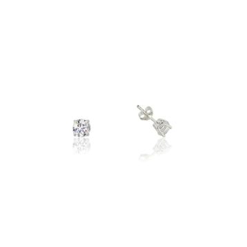 Söğütlü Silver SGTL4074 925 Ayar Gümüş Mini Tek Taş Küpe