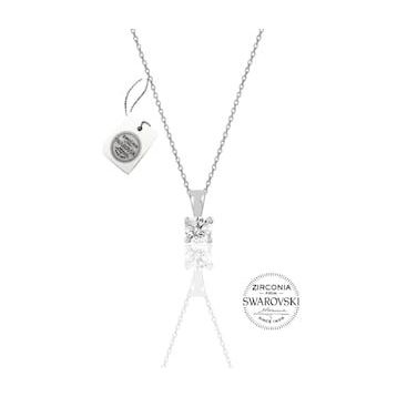 Söğütlü Silver SGTL4513 Swarovski Tek Taş Kadın Gümüş Kolye
