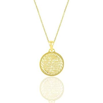 Söğütlü Silver SGTL5796 925 Ayar Gümüş Ayetel Kürsü Yazılı Plaka Kolye