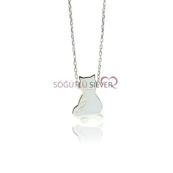 Söğütlü Silver SGTL7394 Kedi Kadın Kolye