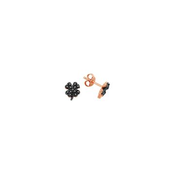 Söğütlü Silver SGTL7427 Mini Onix Taşlı Yonca Gümüş Küpe