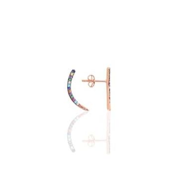 Söğütlü Silver SGTL7916 925 Ayar Gümüş Rose Zirkon Taşlı Mini Pırlanta Modeli Baykuş Küpe