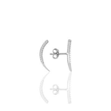 Söğütlü Silver SGTL7916 925 Ayar Gümüş Rose Zirkon Taşlı Mini Pırlanta Modeli Baykuş Küpe