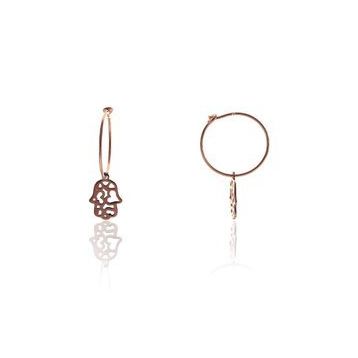Söğütlü Silver SGTL7919 925 Ayar Gümüş Rose Zirkon Taşlı Mini Pırlanta Modeli Fatma Ana Eli Küpe