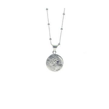 Söğütlü Silver SGTL8114 Antik Para Ve Top Top Zincirli Kadın Gümüş Kolye