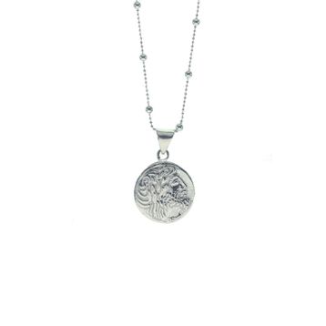 Söğütlü Silver SGTL8114 Antik Para Ve Top Top Zincirli Kadın Gümüş Kolye