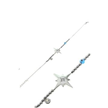 Söğütlü Silver SGTL8132 Dorica Rodyumlu Toplu Kutup Yıldızı Kadın Bileklik