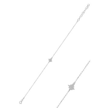 Söğütlü Silver SGTL8132 Dorica Rodyumlu Toplu Kutup Yıldızı Kadın Bileklik