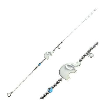 Söğütlü Silver SGTL8136 Dorica Rodyumlu Toplu Fil Kadın Bileklik