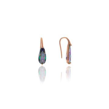 Söğütlü Silver SGTL8148 Mistik Topaz Taşlı Damla Kadın Küpe