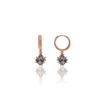 Söğütlü Silver SGTL8153 Mistik Topaz Taşlı Top Kadın Küpe