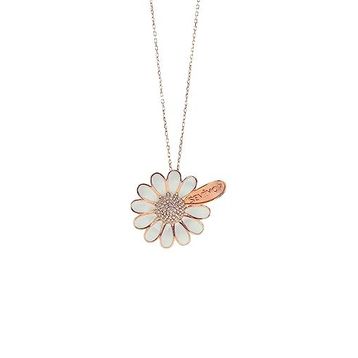 Söğütlü Silver SGTL8755 Rose Renk Gümüş Mineli Papatya Falı Kadın Kolye