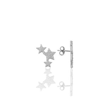 Söğütlü Silver SGTL9466 Zirkon Taşlı Yıldızlar Gümüş Küpesi