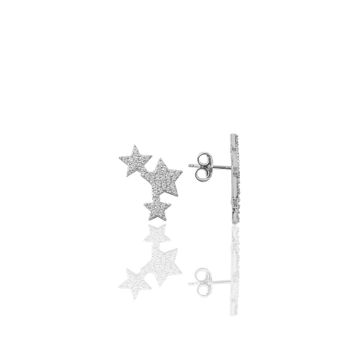 Söğütlü Silver SGTL9466 Zirkon Taşlı Yıldızlar Gümüş Küpesi