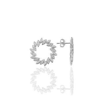 Söğütlü Silver SGTL9476 Zirkon Taşlı Güneş Modeli Gümüş Küpe