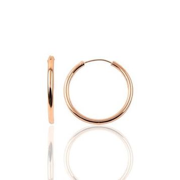 Söğütlü Silver SGTL9507 Rose Kalın Halka Gümüş Küpe