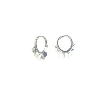 Söğütlü Silver SGTL9518 Pullu Halka Gümüş Küpe