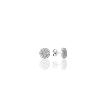 Söğütlü Silver SGTL9661 Zirkon Taşlı Yuvarlak Gümüş Küpe