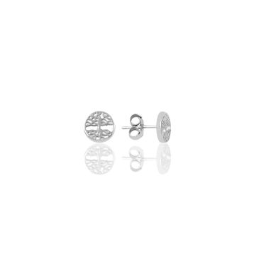 Söğütlü Silver SGTL9728RODAJ Tuğba Cennet ağaçı Mini Gümüş Küpe