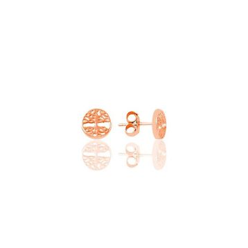 Söğütlü Silver SGTL9728ROSE Tuğba Cennet ağaçı Mini Gümüş Küpe