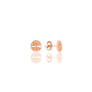 Söğütlü Silver SGTL9728ROSE Tuğba Cennet ağaçı Mini Gümüş Küpe