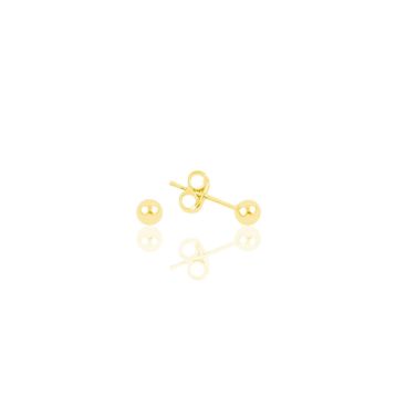 Söğütlü Silver SGTL9785GOLD Gümüş 4 Mm Altın Rengi Top Kadın Küpe