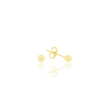 Söğütlü Silver SGTL9785GOLD Gümüş 4 Mm Altın Rengi Top Kadın Küpe