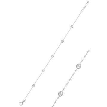 Söğütlü Silver SGTL9890 Gümüş Renkli Sıra Taşlı Bileklik