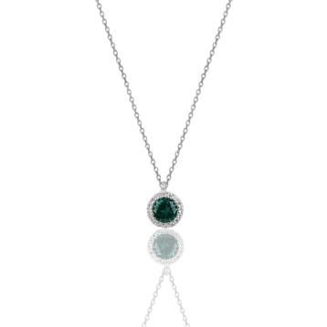 Söğütlü Silver SGTL9906YESIL Gümüş Kolye