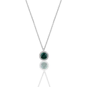 Söğütlü Silver SGTL9906YESIL Gümüş Kolye