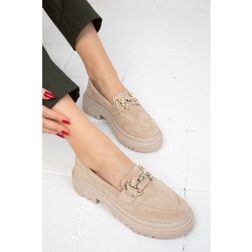 Soho 17575 Ten Süet Kadın Loafer Ayakkabı