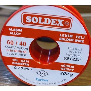 Soldex 1,60 mm 200 gr Lehim Teli