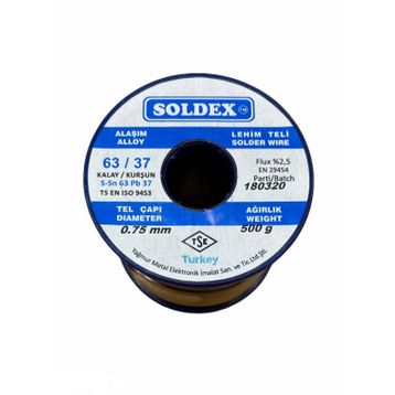 Soldex 63-37 500 gr 0.75 mm Lehim Teli
