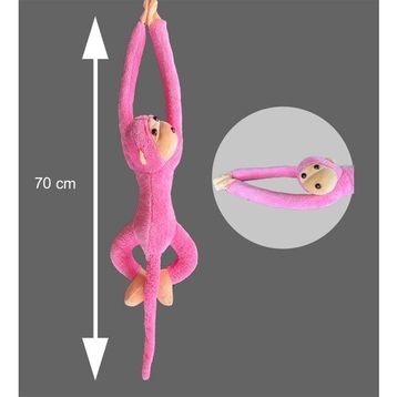 Sole 70 cm Pembe Maymun Elleri Yapışabilen Uyku ve Oyun Arkadaşı