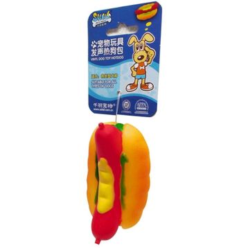 Soleil 10.5 cm Plastik Öten Sandviç Köpek Oyuncağı