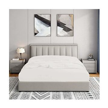 Soley Jersey 140x200 cm Beyaz %100 Pamuk Çift Kişilik Lastikli Çarşaf