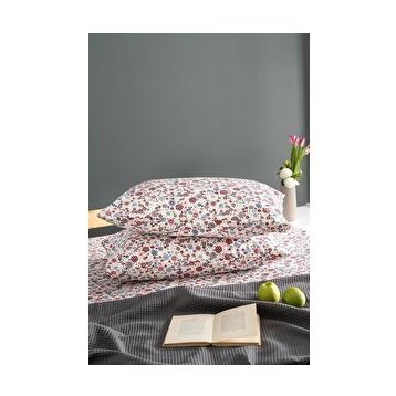 Soley Liberty Bordo %100 Pamuk 2'li Yastık Kılıfı Seti