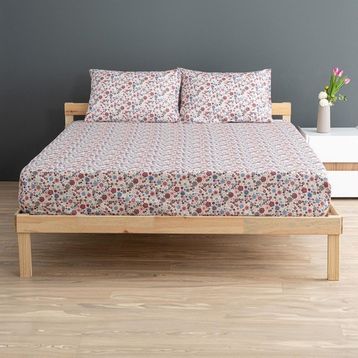 Soley Liberty Bordo %100 Pamuk Tek Kişilik 100x200 cm Lastikli Çarşaf Seti