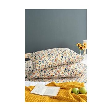 Soley Liberty Sarı %100 Pamuk 2'li Yastık Kılıfı Seti