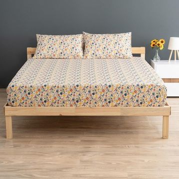 Soley Liberty Sarı %100 Pamuk Tek Kişilik 120x200 cm Lastikli Çarşaf Seti