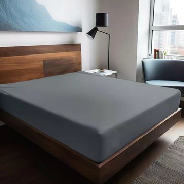 Soley Mix & Match Plain Gri %100 Pamuk Ranforce 160x240 cm Tek Kişilik Düz Çarşaf