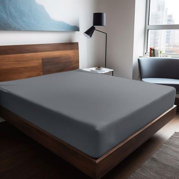 Soley Mix & Match Plain Gri %100 Pamuk Ranforce 160x240 cm Tek Kişilik Düz Çarşaf