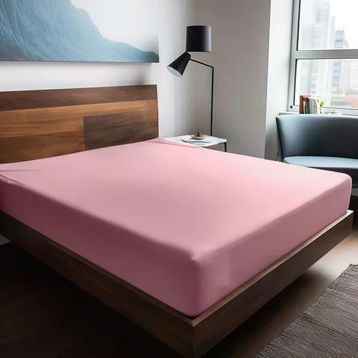 Soley Mix & Match Plain Pembe %100 Pamuk Ranforce 120x200 cm Tek Kişilik Lastikli Çarşaf